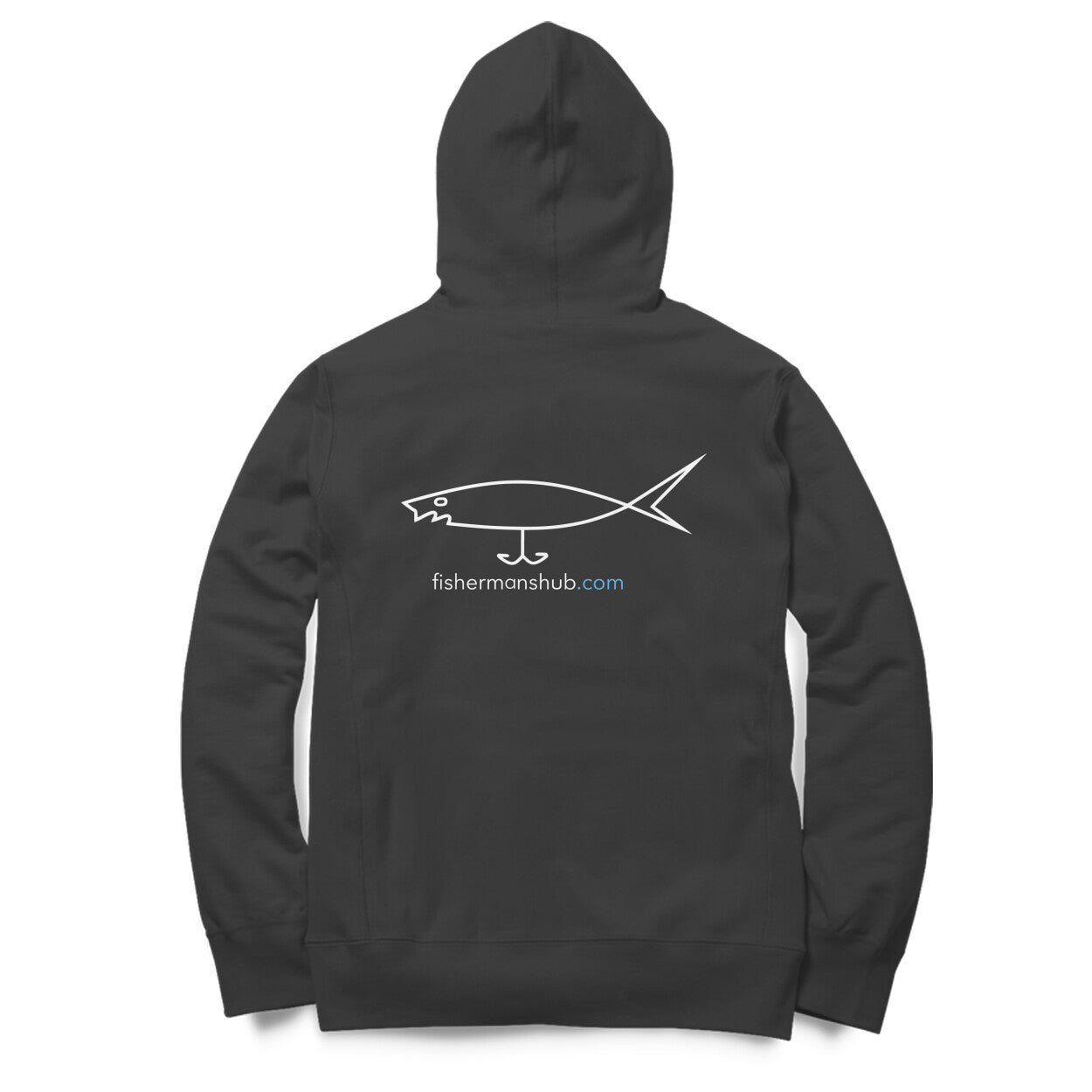 Men's / Woman's Angling Oversized Hoodie | Fishermanshub.com White Logo Front & Behind| Oversized Hoodie