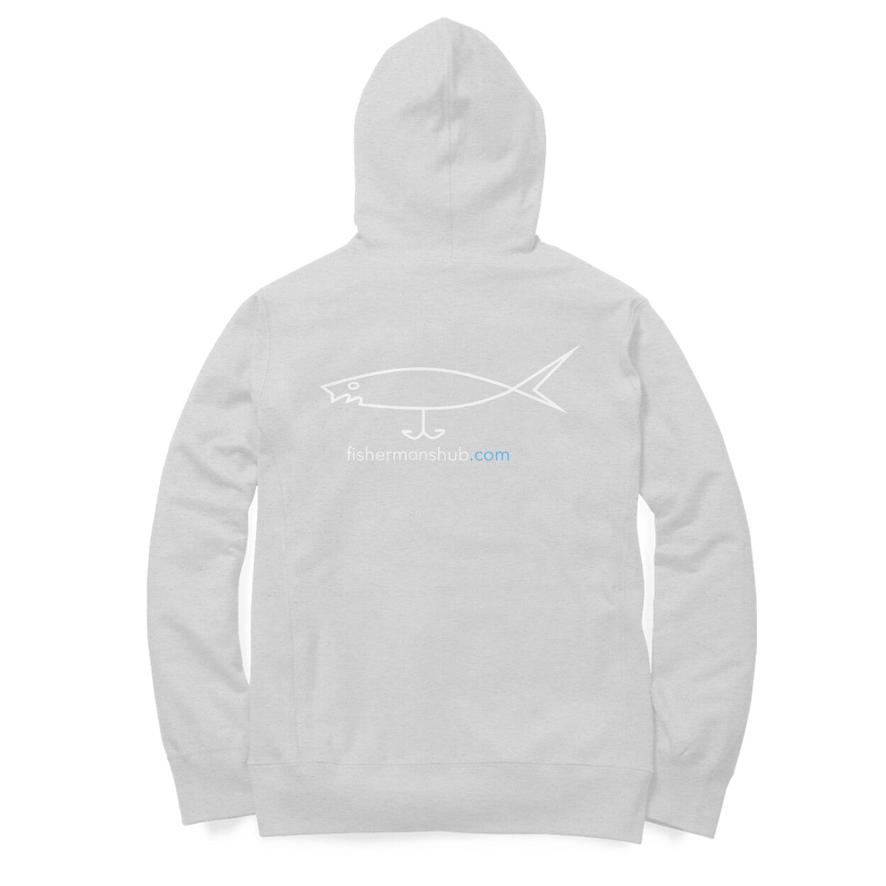 Men's / Woman's Angling Hoodie | Fishermanshub.com White Logo Front & Behind|Hoodie |