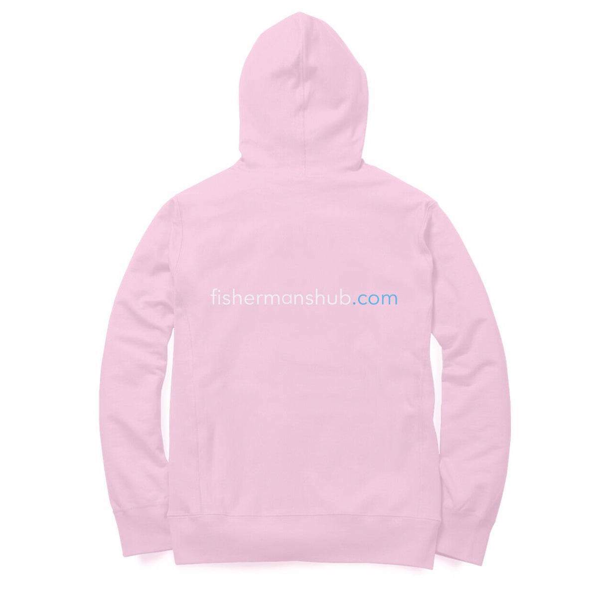 Men's / Woman's Angling Hoodie | Fishermanshub.com White Logo Front , Fishermanshub.com Behind| Hoodie | - FishermanshubLight PinkXS