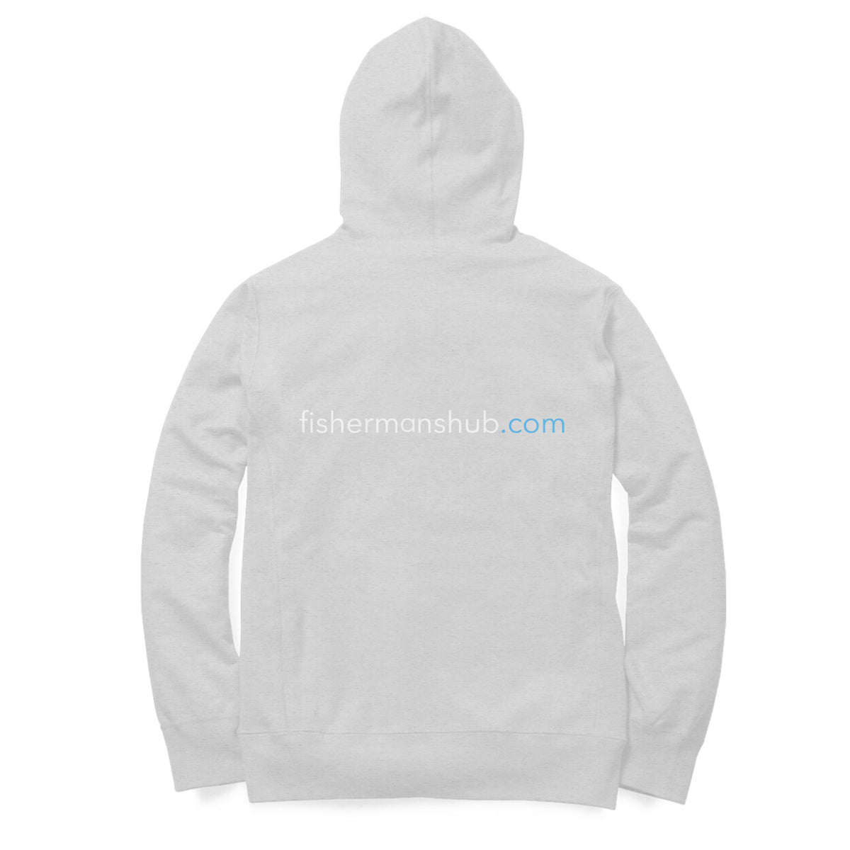 Men's / Woman's Angling Hoodie | Fishermanshub.com White Logo Front , Fishermanshub.com Behind| Hoodie | - FishermanshubMelange GreyXS