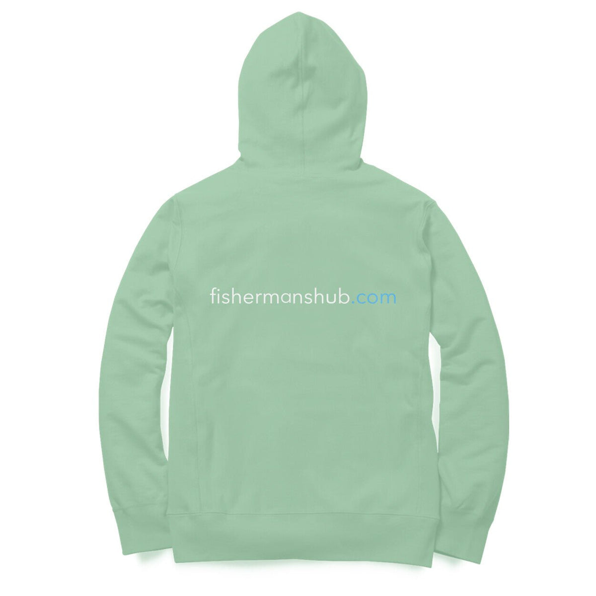Men's / Woman's Angling Hoodie | Fishermanshub.com White Logo Front , Fishermanshub.com Behind| Hoodie | - FishermanshubMint GreenXS