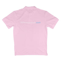 Men's Angling Polo T-Shirts - Fishermanshub.com Logo Front , Fishermanshub.com behind| Short Sleeve | - FishermanshubLight PinkS
