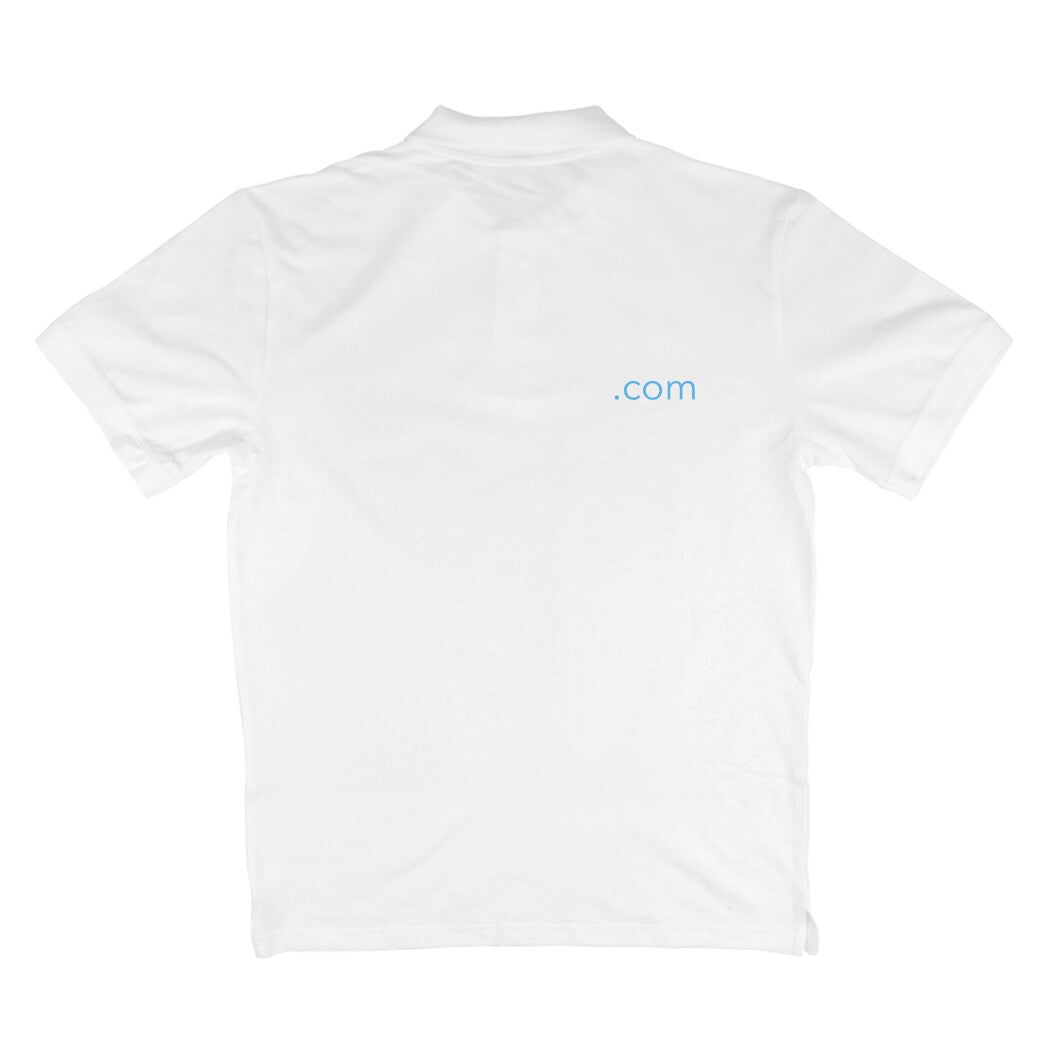 Men's Angling Polo T-Shirts - Fishermanshub.com Logo Front , Fishermanshub.com behind| Short Sleeve | - FishermanshubWhiteS