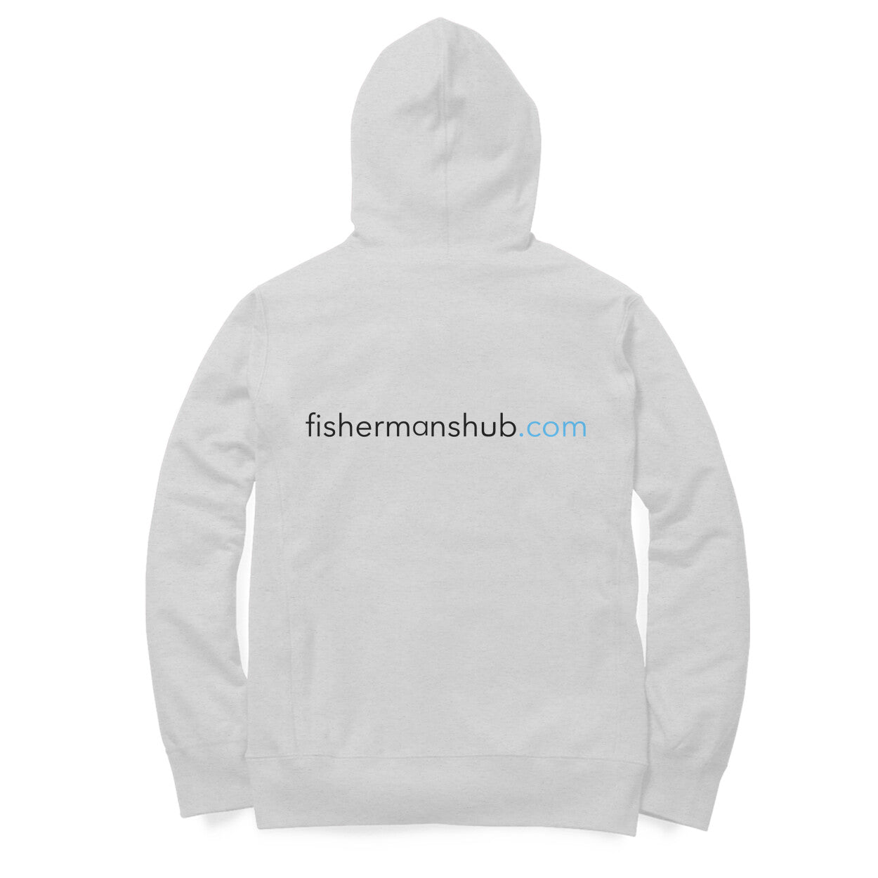 Men's / Woman's Angling Hoodie | Fishermanshub.com Black Logo Front , Fishermanshub.com Behind| Hoodie | - FishermanshubMelange GreyXS