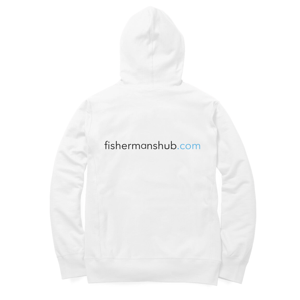 Men's / Woman's Angling Hoodie | Fishermanshub.com Black Logo Front , Fishermanshub.com Behind| Hoodie | - FishermanshubWhiteXS