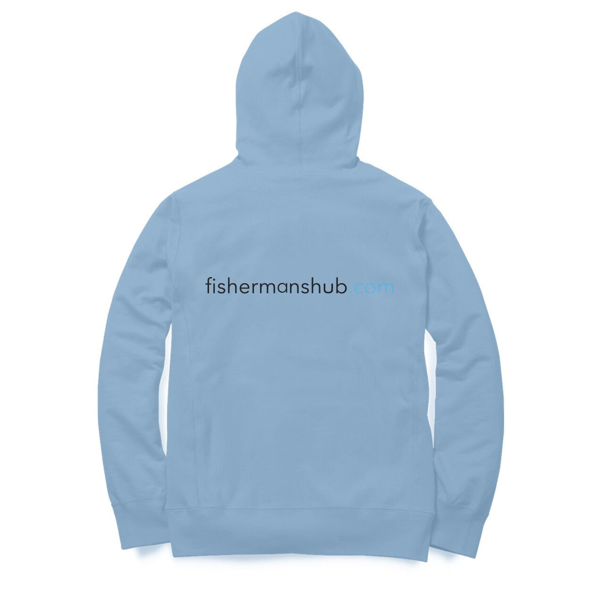 Men's / Woman's Angling Hoodie | Fishermanshub.com Black Logo Front , Fishermanshub.com Behind| Hoodie | - FishermanshubBaby BlueXS