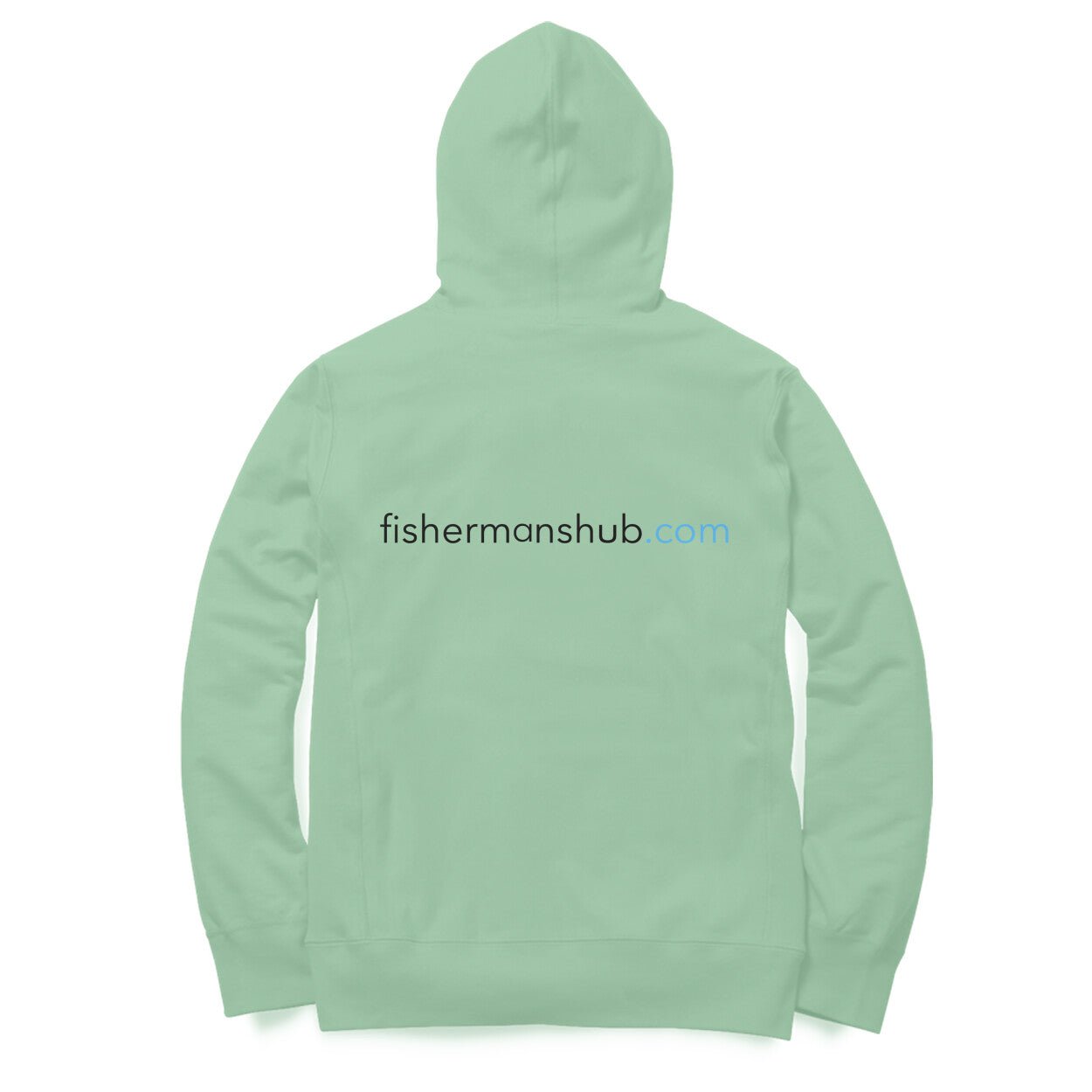 Men's / Woman's Angling Hoodie | Fishermanshub.com Black Logo Front , Fishermanshub.com Behind| Hoodie | - FishermanshubMint GreenXS