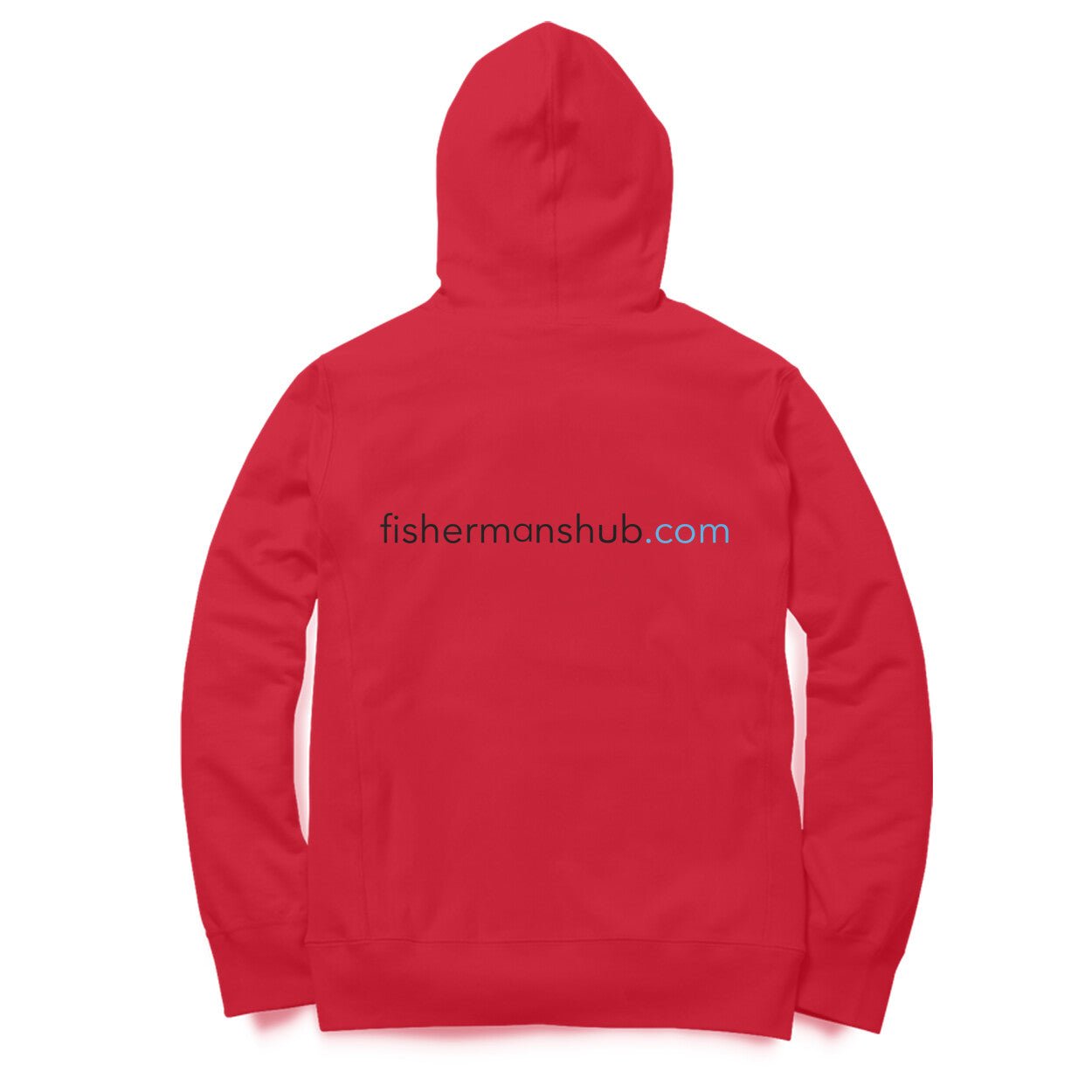 Men's / Woman's Angling Hoodie | Fishermanshub.com Black Logo Front , Fishermanshub.com Behind| Hoodie | - FishermanshubRedXS