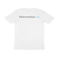 Men's Angling T-Shirt's | Rapala Red Logo Front , fishermanshub.com behind | Round Neck | Short Sleeves | White | - FishermanshubWhiteS