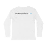 Men's Angling T-Shirt's | Rapala Red Logo Front , fishermanshub.com behind | Round Neck | Long Sleeves | White | - FishermanshubWhiteS