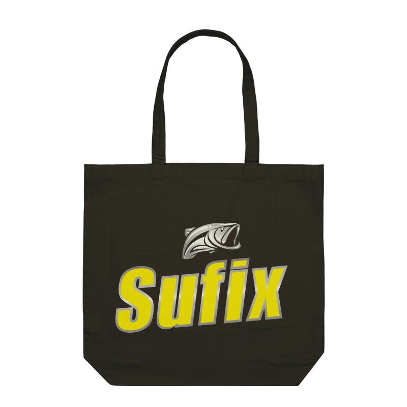 Sufix Tote Bags For Anglers | Black | Half White | - FishermanshubBlackWith Zipper