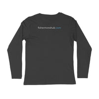 Men's Angling T-Shirt's | VMC Logo Front , fishermanshub.com behind | Round Neck | Long Sleeves | Black | - FishermanshubBlackS