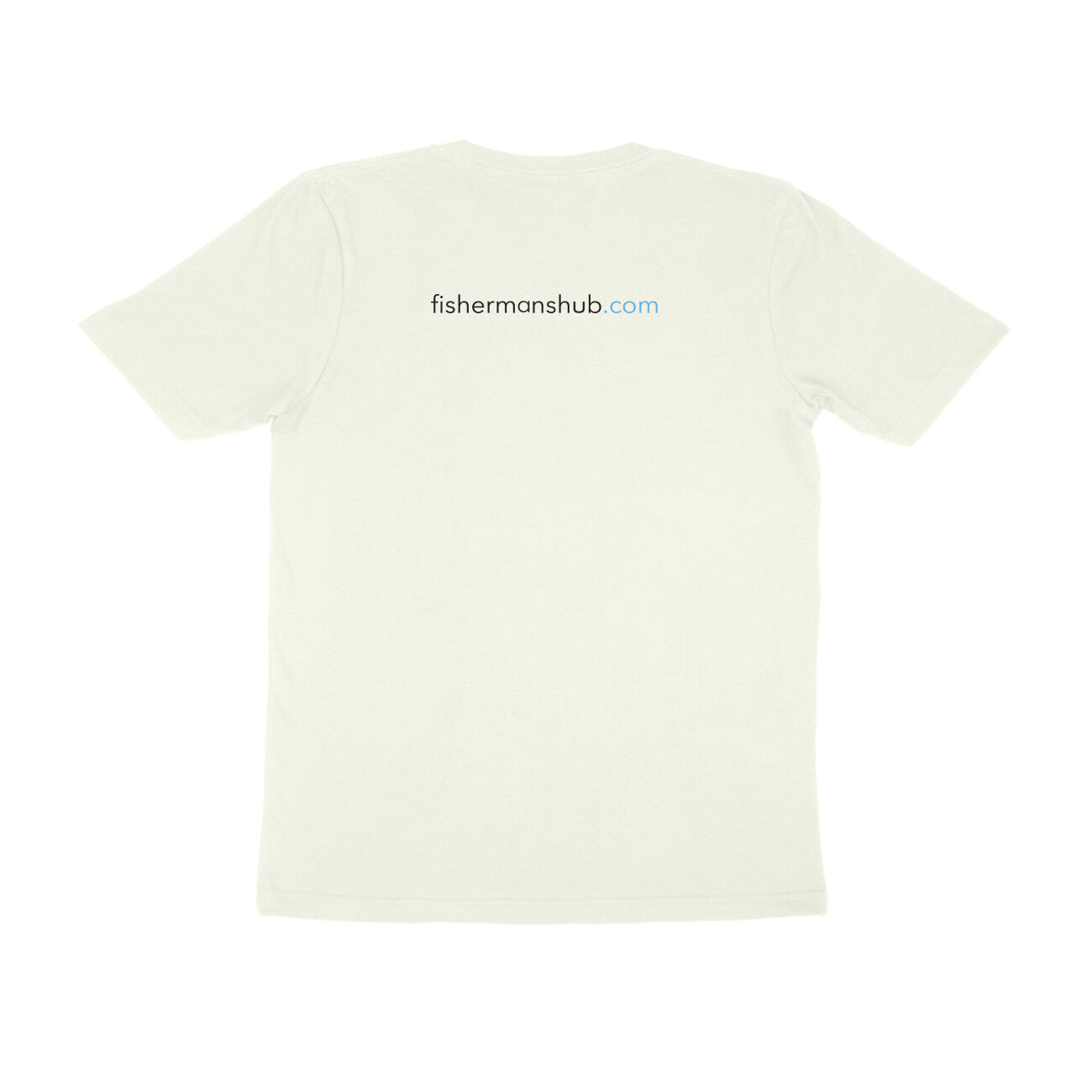 Men's Angling T-Shirt's | Storm Logo Front , fishermanshub.com behind | Round Neck | Short Sleeves | - FishermanshubIvoryS