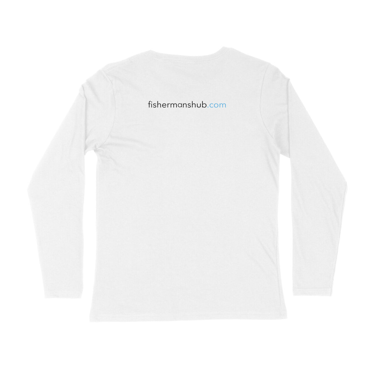 Men's Angling T-Shirt's | Storm Logo Front , fishermanshub.com behind | Round Neck | Long Sleeves | - FishermanshubWhiteS