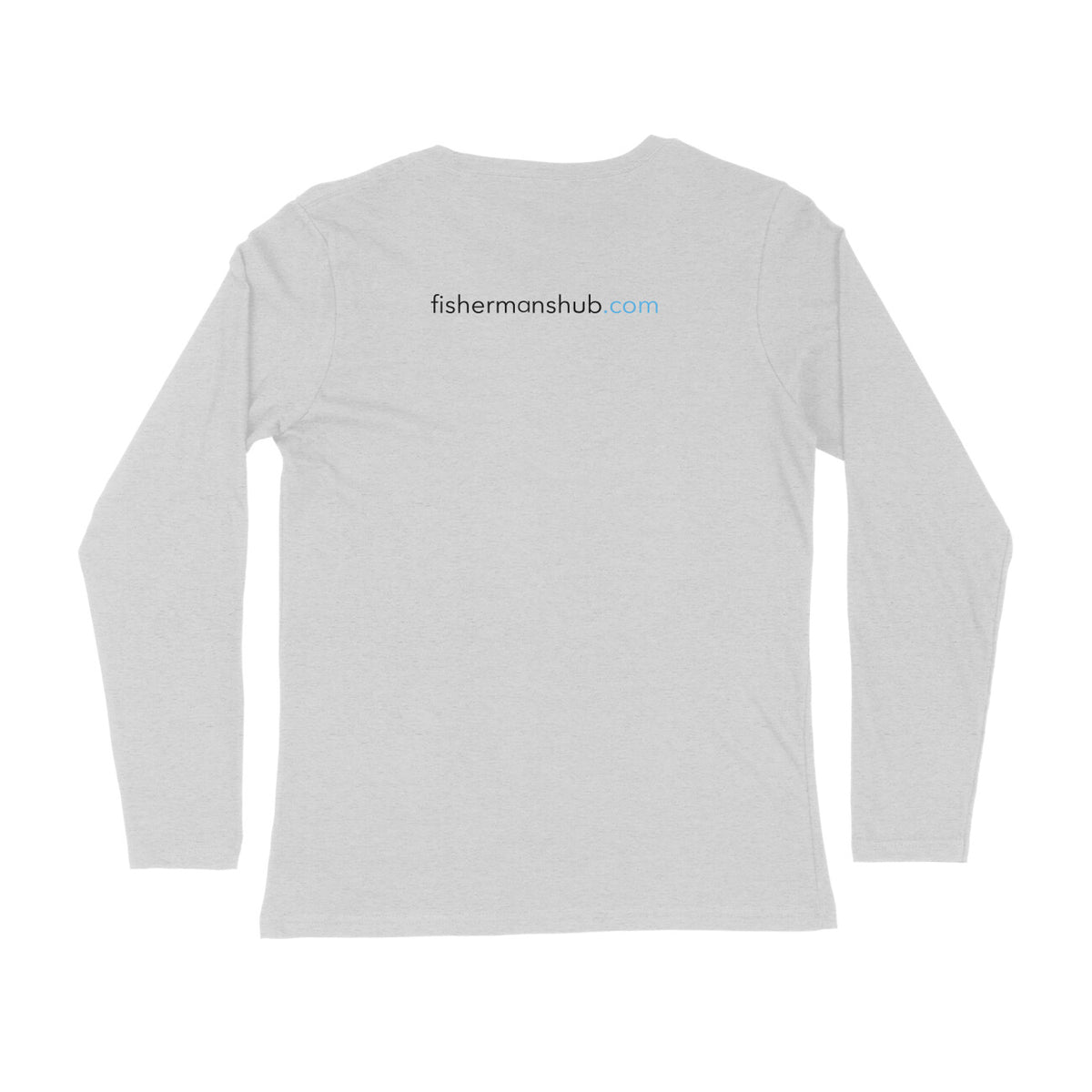 Men's Angling T-Shirt's | Storm Logo Front , fishermanshub.com behind | Round Neck | Long Sleeves | - FishermanshubMelange GreyS