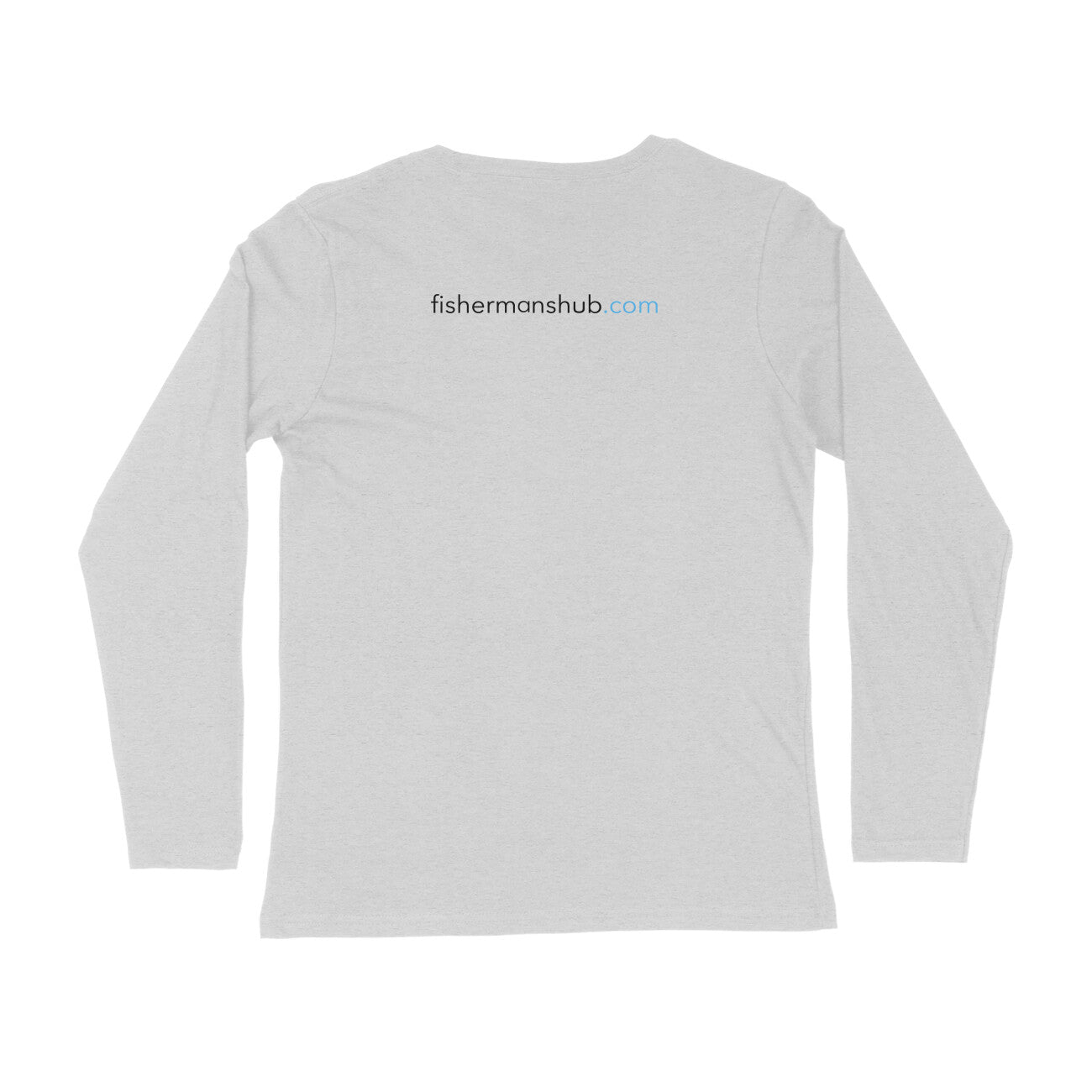 Men's Angling T-Shirt's | Storm Logo Front , fishermanshub.com behind | Round Neck | Long Sleeves | - FishermanshubMelange GreyS
