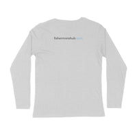 Men's Angling T-Shirt's | Storm Logo Front , fishermanshub.com behind | Round Neck | Long Sleeves | - FishermanshubMelange GreyS