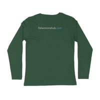 Men's Angling T-Shirt's | Williamson Logo Front , fishermanshub.com behind | Round Neck | Long Sleeves | - FishermanshubOlive GreenS