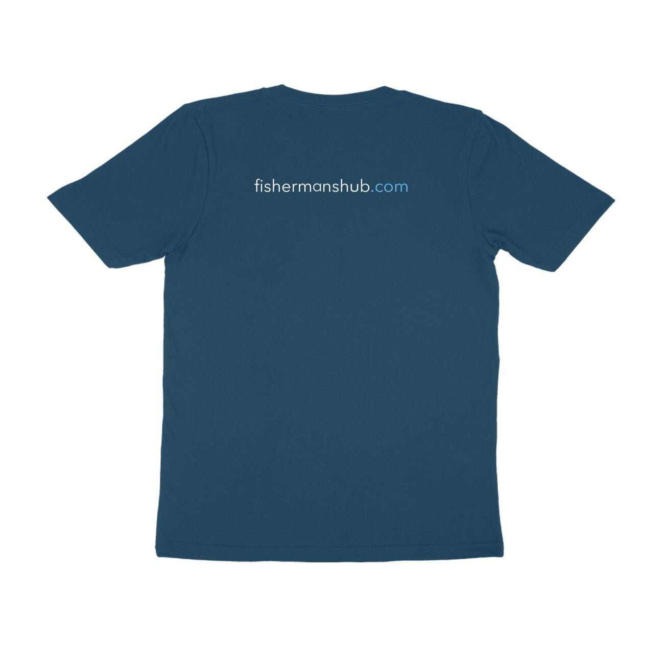 Men's Angling T-Shirt's | Blue Fox Logo Front , fishermanshub.com behind | Round Neck | Short Sleeves | - FishermanshubNavy BlueS
