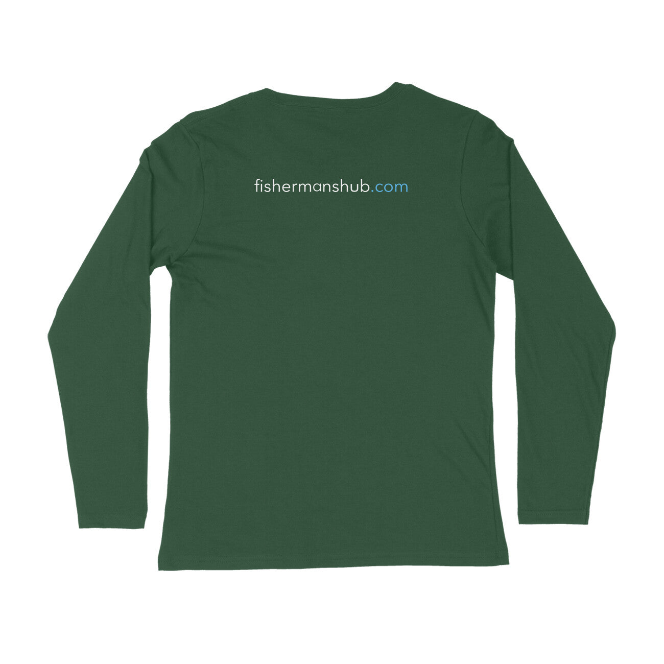 Men's Angling T-Shirt's | Blue Fox Logo Front , fishermanshub.com behind | Round Neck | Long Sleeves | - FishermanshubOlive GreenS