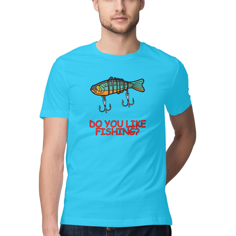Men's Angling T-Shirt's | Do You Like Fishing - Fishing Lure | Round Neck | Short Sleeves |