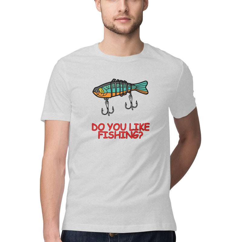 Men's Angling T-Shirt's | Do You Like Fishing - Fishing Lure | Round Neck | Short Sleeves |