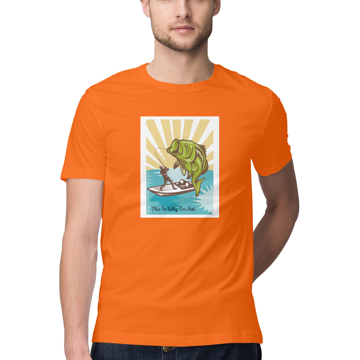 ஆண்கள் அங்கிலிங் டீ-ஷர்ட்ஸ் | இது என் சூட்டு காரணம் | சுற்று மை | குறுக்கு உடைய |