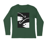 Men's Angling T-Shirt's | 2 Fish 2 Hooks | Round Neck | Long Sleeves |