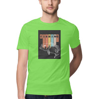 ஆண்கள் அங்கிலிங் டீ-ஷர்ட்ஸ் | மீன்பிடித்தல் | சுற்று மை | குறுக்கு உடைய |