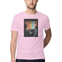 ஆண்கள் அங்கிலிங் டீ-ஷர்ட்ஸ் | மீன்பிடித்தல் | சுற்று மை | குறுக்கு உடைய |