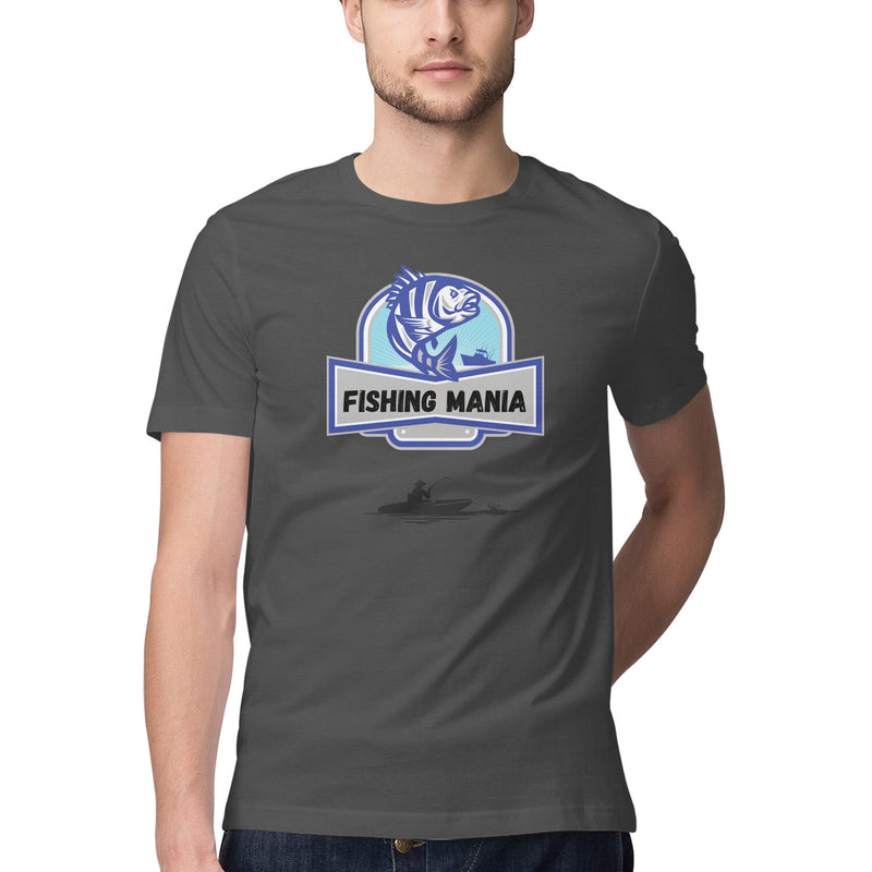 Men's Angling T-Shirt's | Fishing Mania | Round Neck | Short Sleeves |