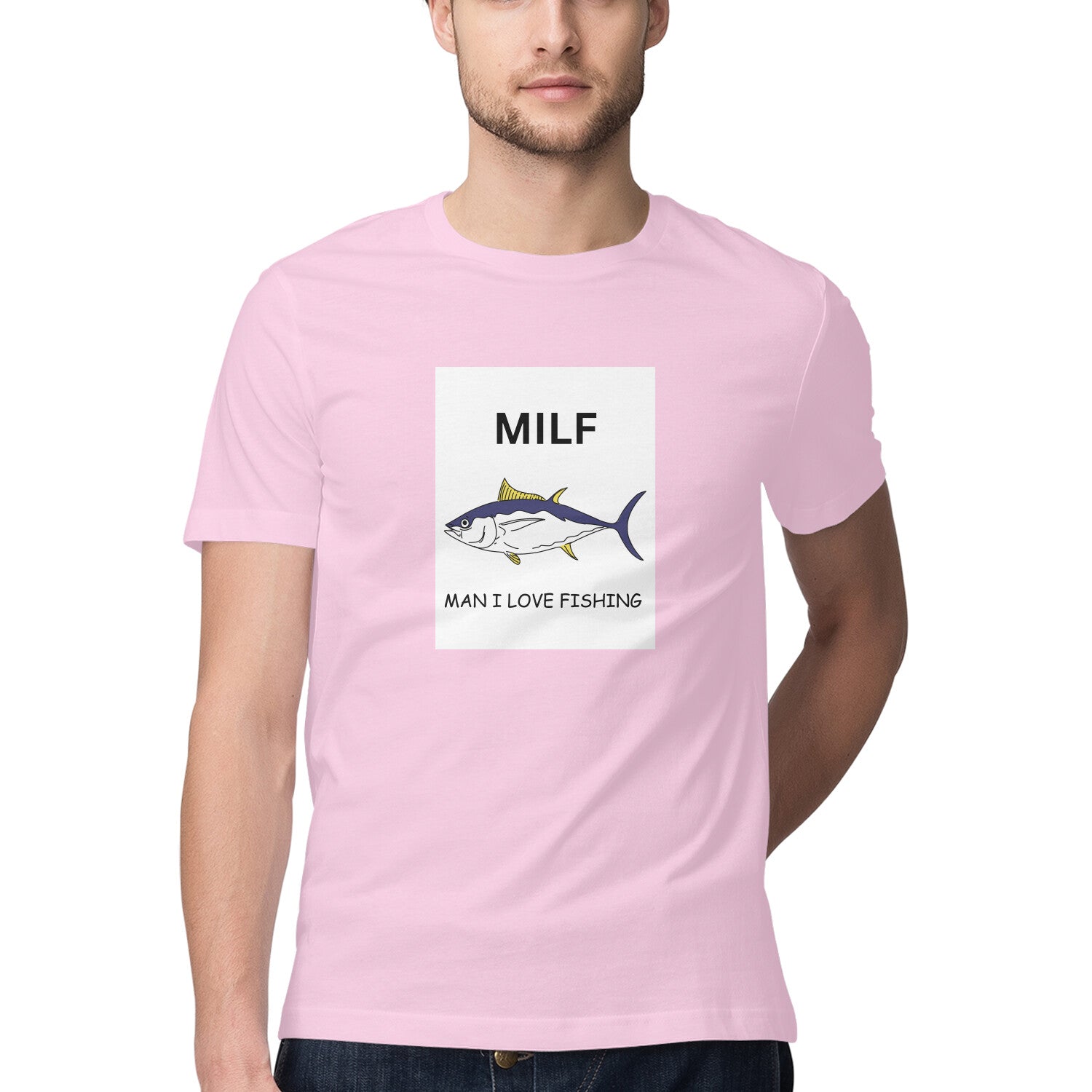 مردوں کی انگلنگ ٹی شرٹس | MILF - میرے دل کا شوق مچھلی پکڑنے کا آدمی | گول گلا | چھوٹی آستینیں |