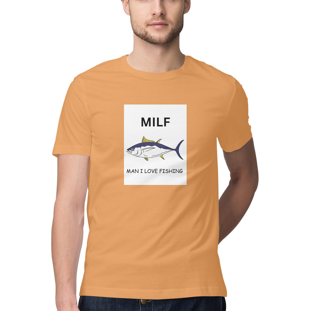 Men's Angling T-Shirt's | MILF - Man I Love Fishing | Round Neck | Short Sleeves |