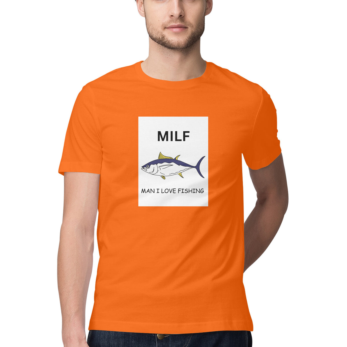 Men's Angling T-Shirt's | MILF - Man I Love Fishing | Round Neck | Short Sleeves |