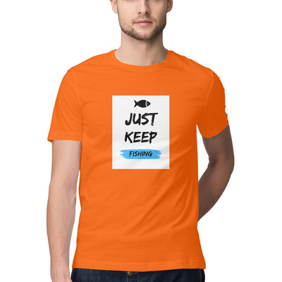 Men's Angling T-Shirt's | Just Keep Fishing | Round Neck | Short Sleeves |
