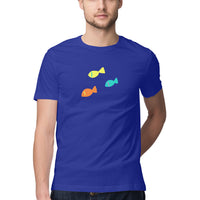 Men's Angling T-Shirts | Sea Creatures Toon Series | 3 Little Bait Fish | Round Neck | Short Sleeves |