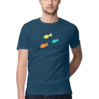 Men's Angling T-Shirts | Sea Creatures Toon Series | 3 Little Bait Fish | Round Neck | Short Sleeves |