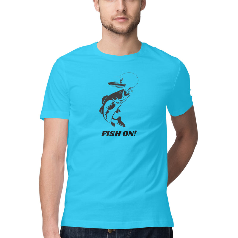 Men's Angling T-Shirt's | Fish On | Round Neck | Short Sleeves |