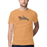Men's Angling T-Shirts | Prawn Lure Colourful Shrimp| Round Neck | Short Sleeves |