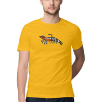 Men's Angling T-Shirts | Prawn Lure Colourful Shrimp| Round Neck | Short Sleeves |