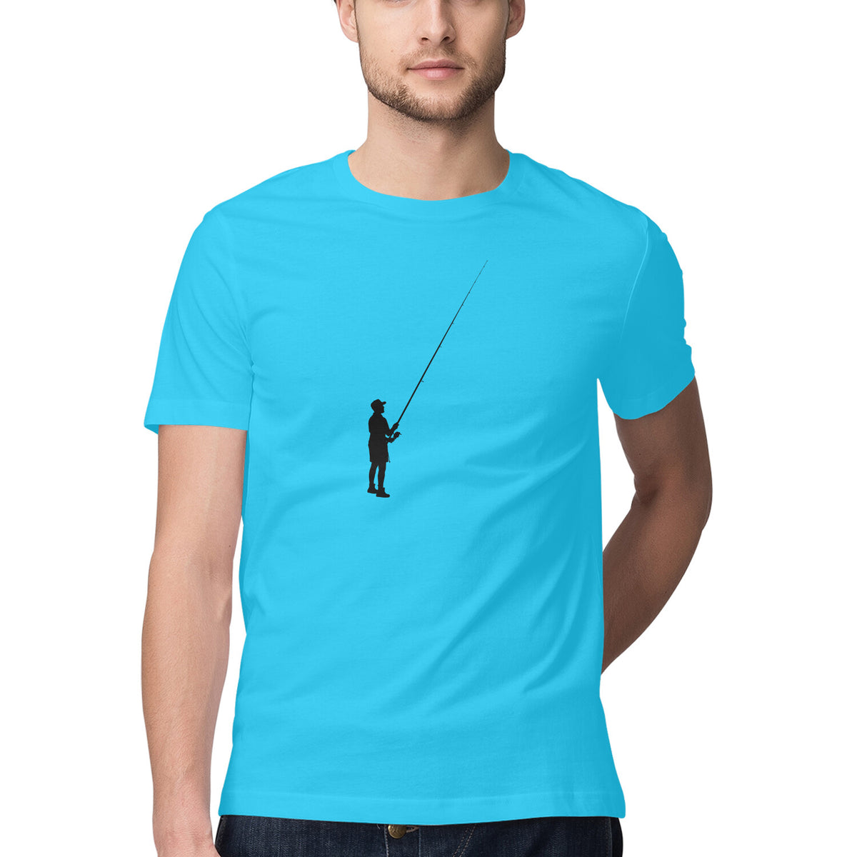 Men's Angling T-Shirts | The Lone Angler| Round Neck | Short Sleeves |