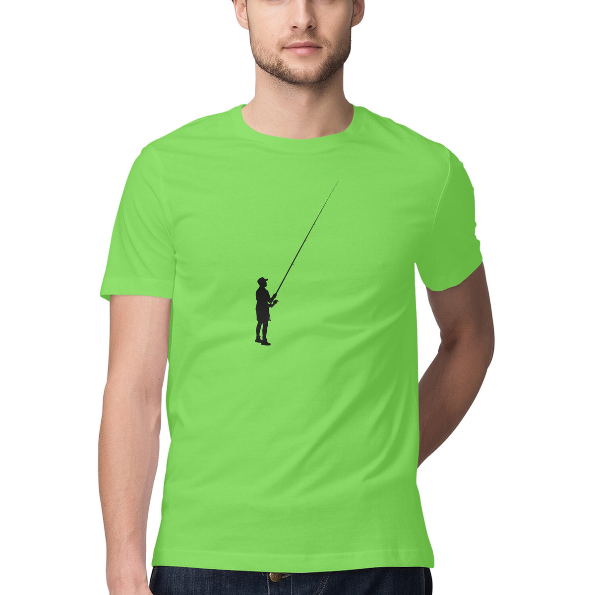 Men's Angling T-Shirts | The Lone Angler| Round Neck | Short Sleeves |