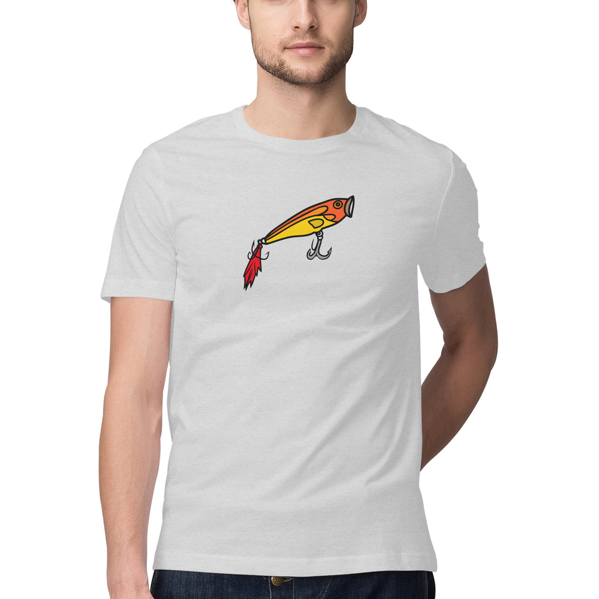 Men's Angling T-Shirts | The Popper| Round Neck | Short Sleeves |
