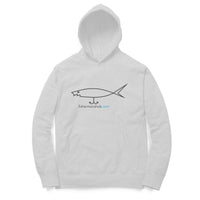 Men's Angling T-Shirts | Fishermanshub.com Logo Front + Forever Fishing Behind| Hoodie - FishermanshubMelange GreyXS