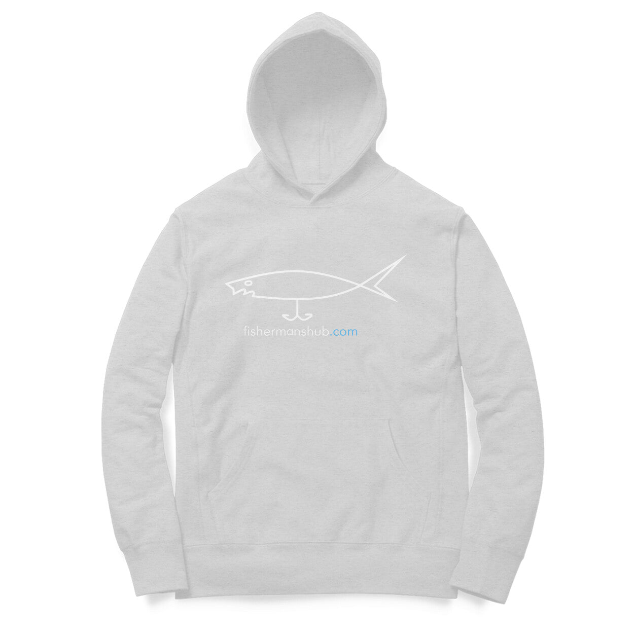 Men's / Woman's Angling Hoodie | Fishermanshub.com White Logo Front & Behind|Hoodie |