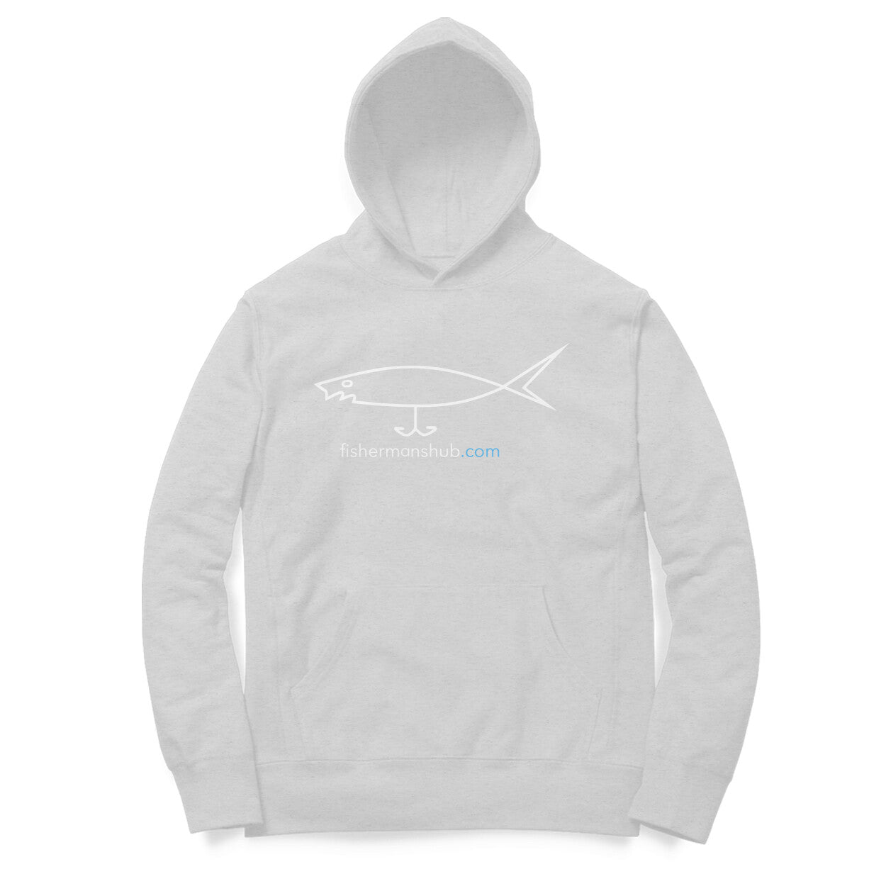 Men's / Woman's Angling Hoodie | Fishermanshub.com White Logo Front| Hoodie |