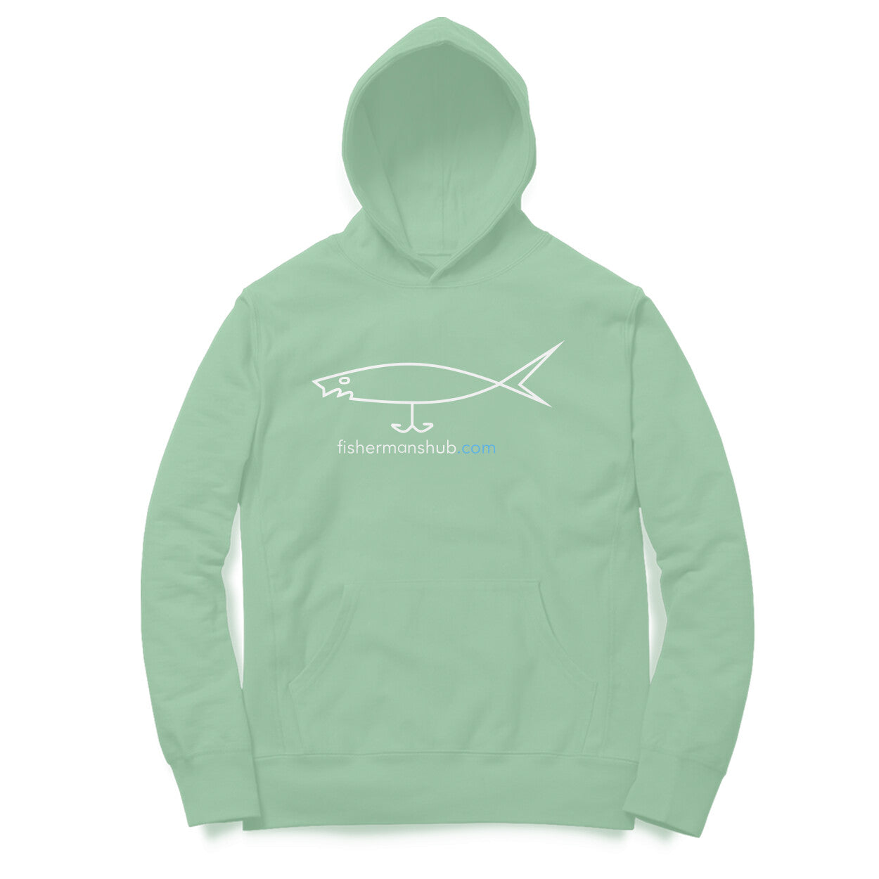 Men's / Woman's Angling Hoodie | Fishermanshub.com White Logo Front| Hoodie |