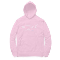 Men's / Woman's Angling Hoodie | Fishermanshub.com White Logo Front , Fishermanshub.com Behind| Hoodie | - FishermanshubLight PinkXS