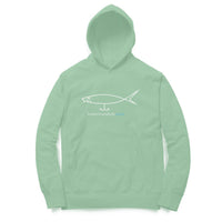 Men's / Woman's Angling Hoodie | Fishermanshub.com White Logo Front , Fishermanshub.com Behind| Hoodie | - FishermanshubMint GreenXS