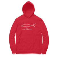 Men's / Woman's Angling Hoodie | Fishermanshub.com White Logo Front , Fishermanshub.com Behind| Hoodie | - FishermanshubRedXS